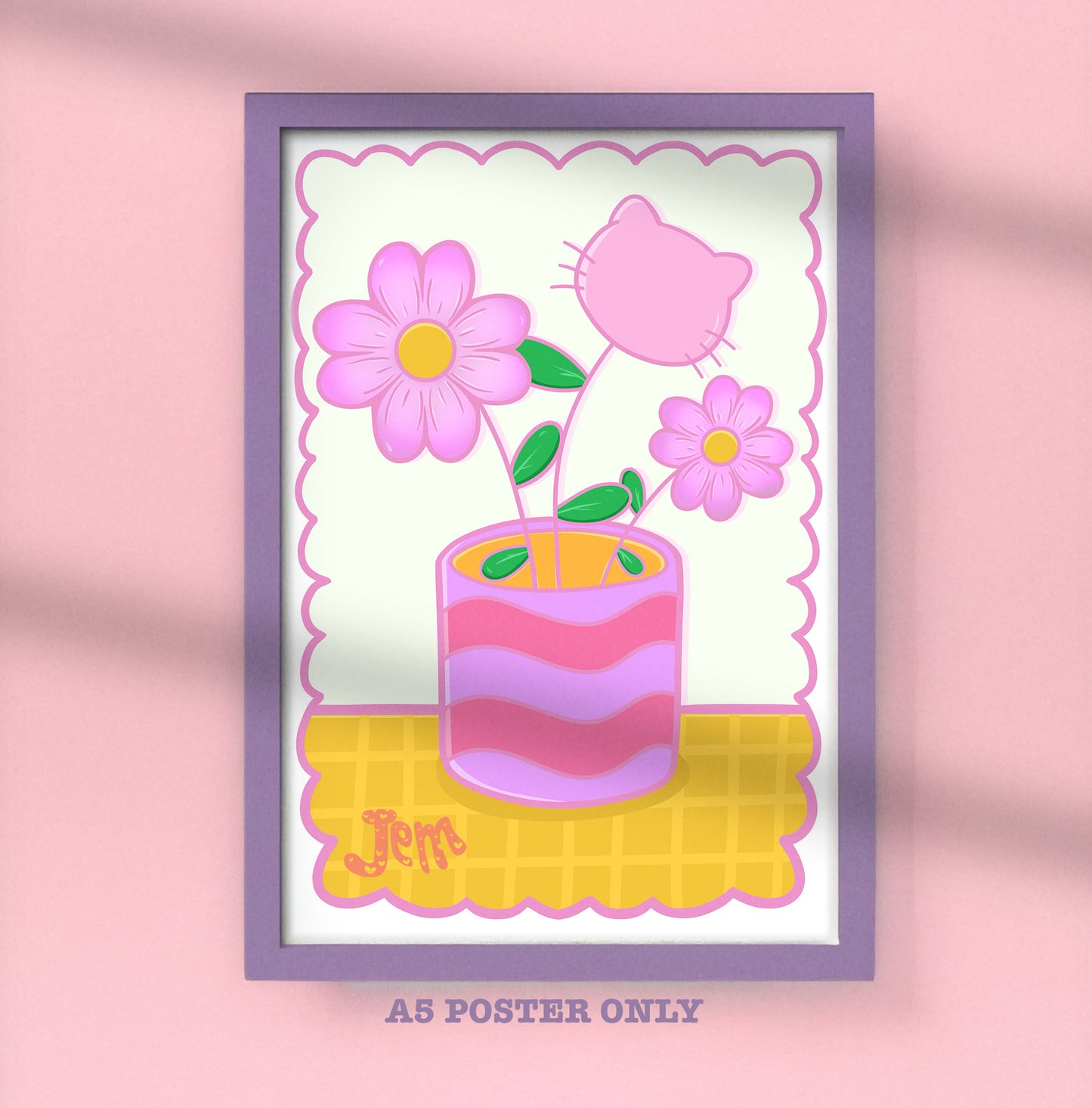 Hello Flowers A5 Poster