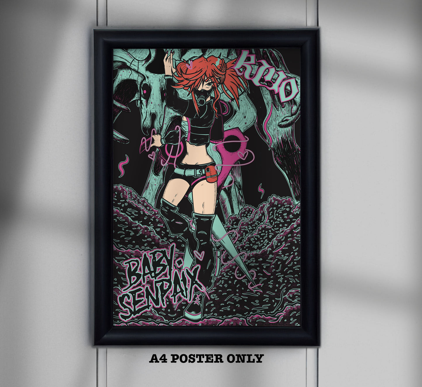 A4 Trash girl poster