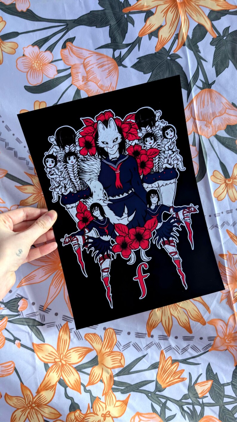 Japanese horror A4 Poster