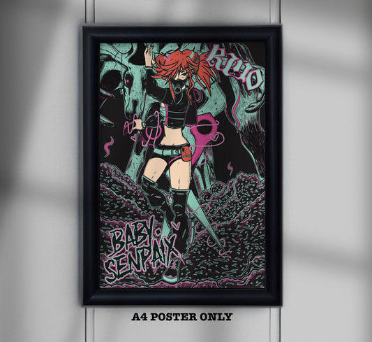 A4 Trash girl poster