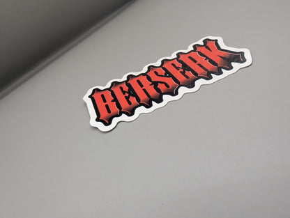 Handmade Berserk Text Sticker