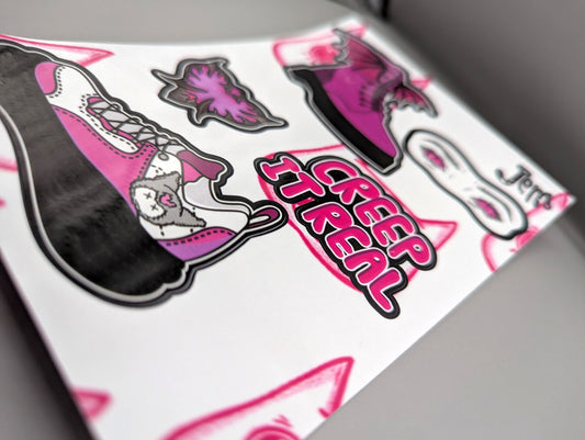 Handmade A6 Punk Sticker Sheet