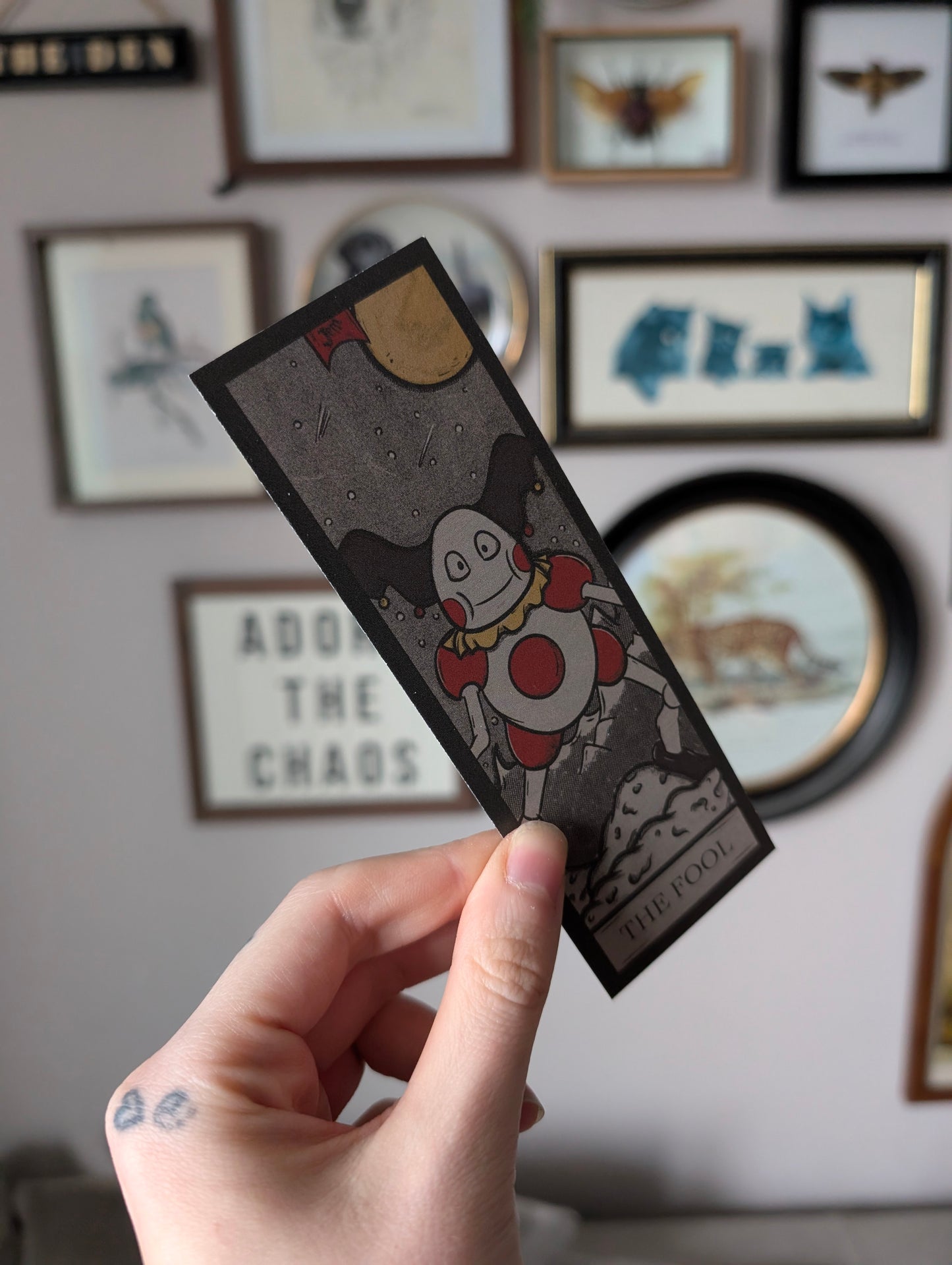 Handmade Mime Tarot Bookmark