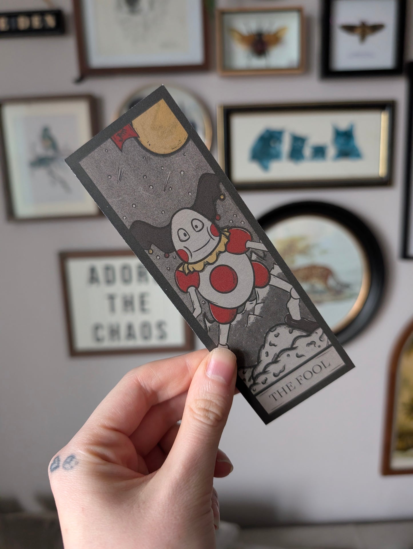 Handmade Mime Tarot Bookmark