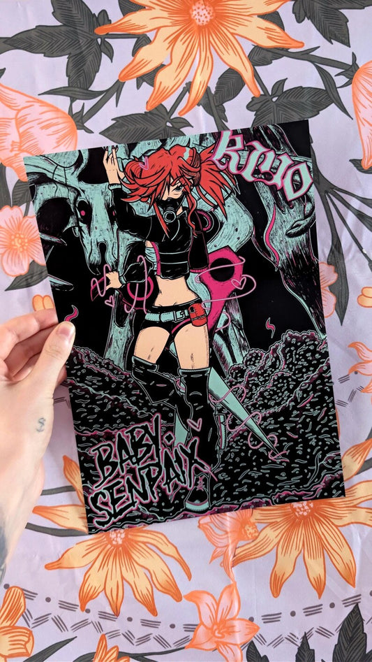 A4 Trash girl poster