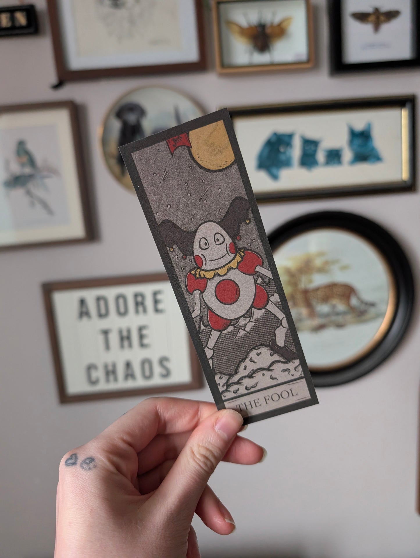 Handmade Mime Tarot Bookmark