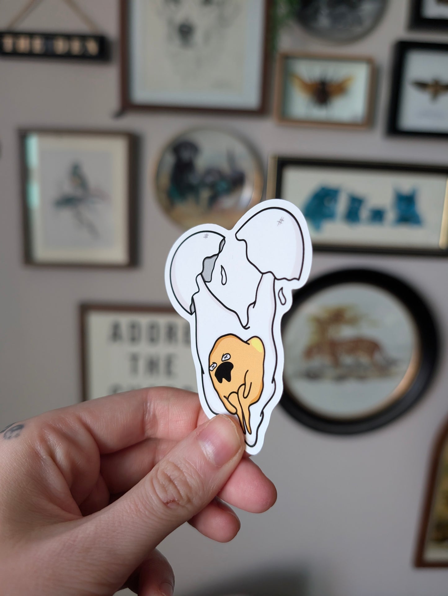 Egg sticker