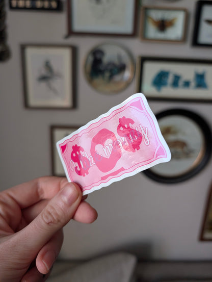 I like money sticker